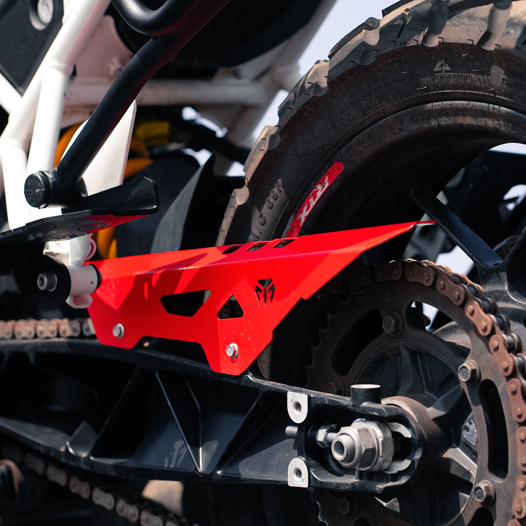 CHAIN GUARD (RED) FOR TVS APACHE RTX 300 - Image 2