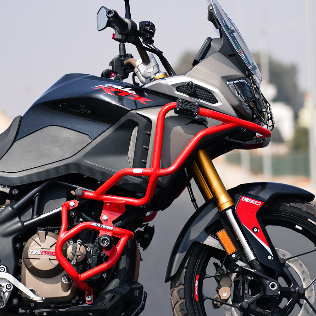 STALLION CRASH GUARD(RED) FOR TVS APACHE RTX 300 - Image 3