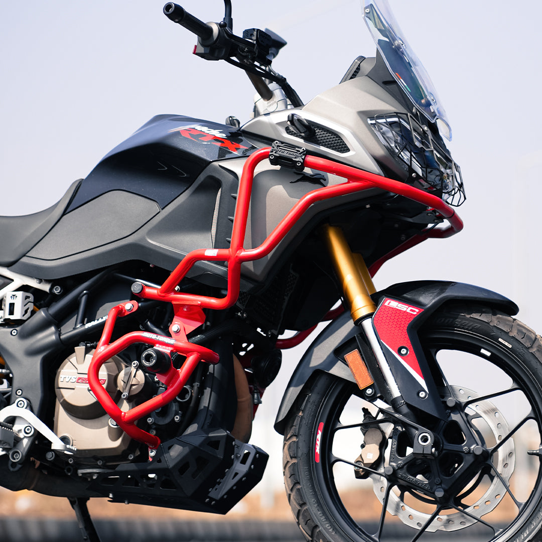 STALLION CRASH GUARD(RED) FOR TVS APACHE RTX 300 - Image 2