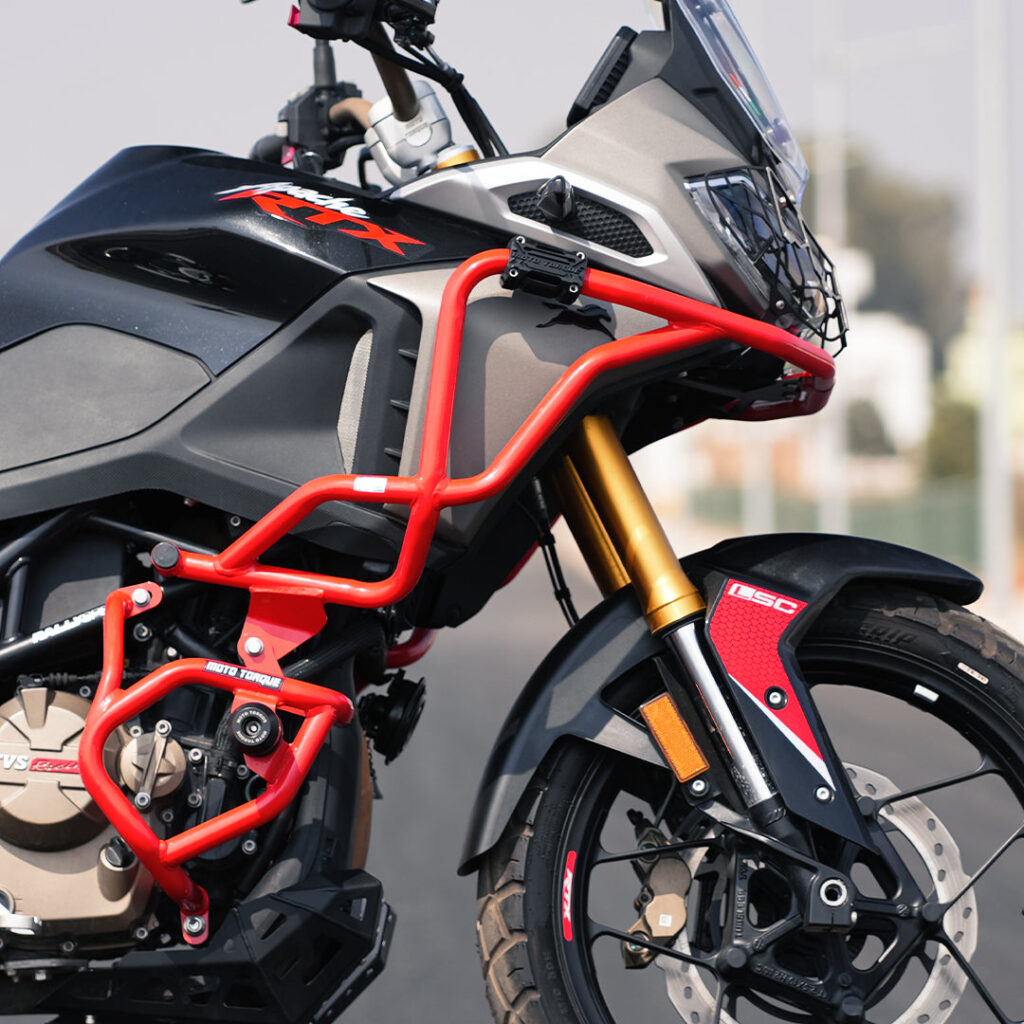 STALLION CRASH GUARD(RED) FOR TVS APACHE RTX 300